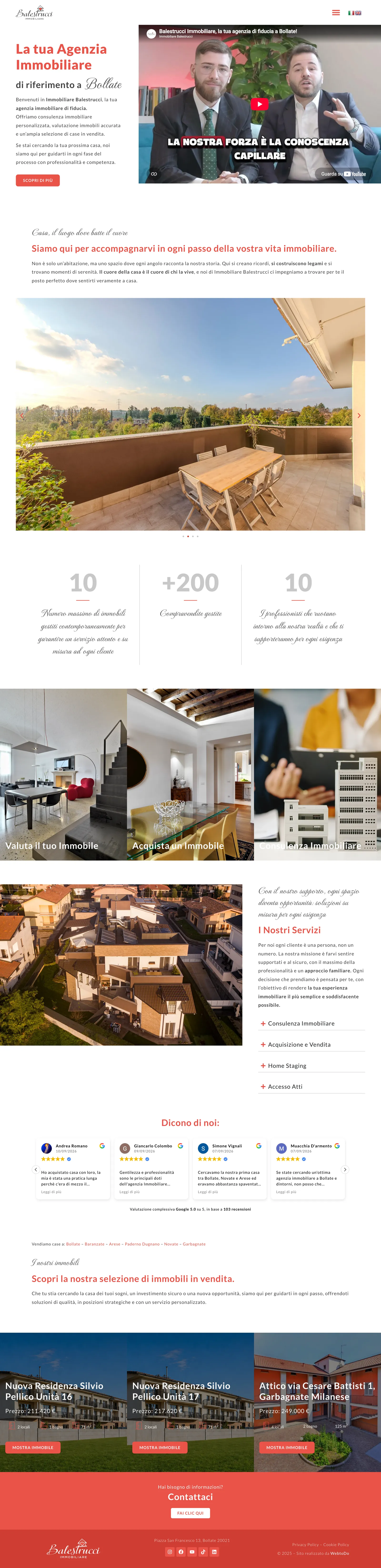 Sito Balestrucci Immobiliare, pagina completa