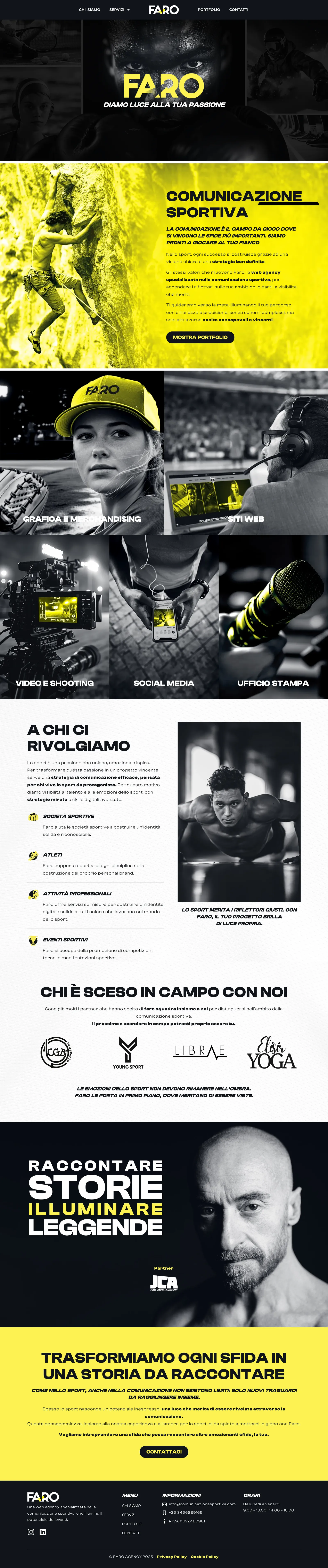 Sito Faro, pagina completa