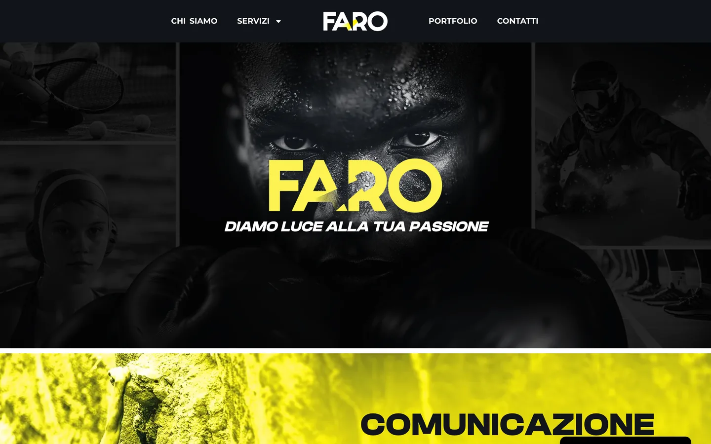 Homepage del sito Faro