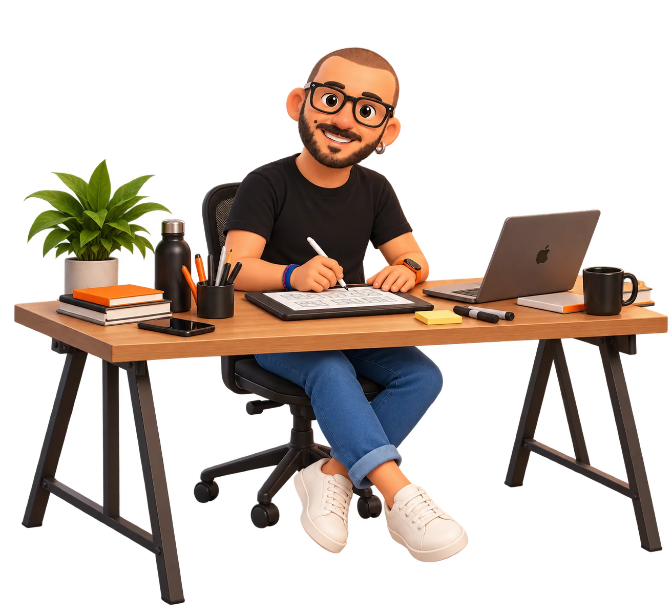 Mauro Panigati, web designer a Monza e Brianza, al lavoro sul design di un sito
