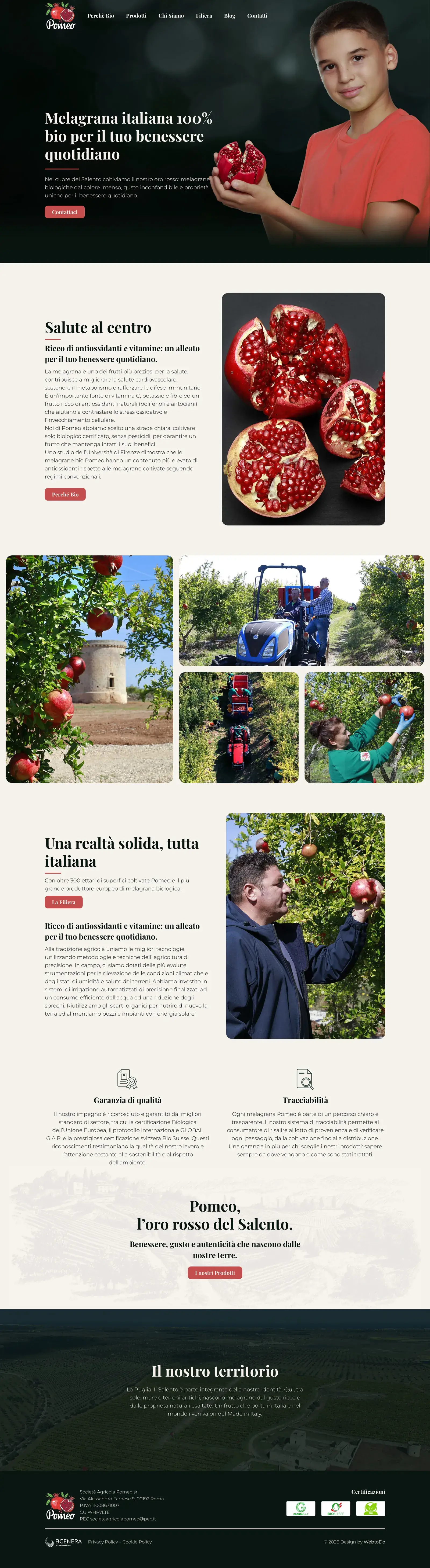 Sito Pomeo, pagina completa