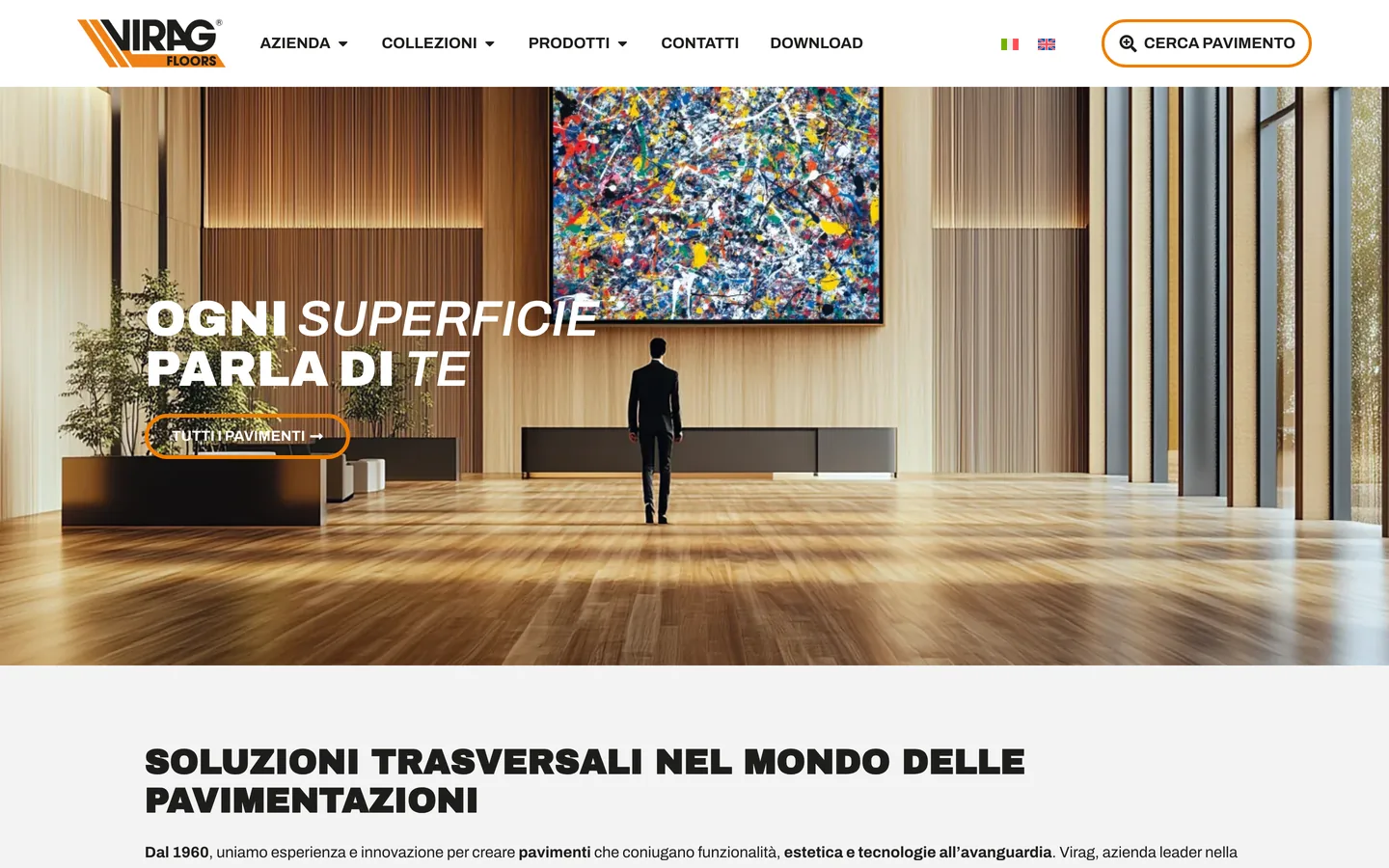 Homepage del sito Virag