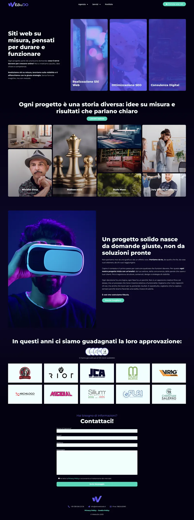Pagina completa del sito WebToDo